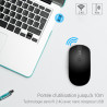 Souris Sans Fil Optique avec Nano Récepteur USB Sensib Régl Noire