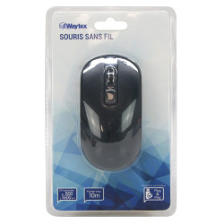 Souris Sans Fil Optique avec Nano Récepteur USB Sensib Régl Noire