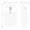 Souris Sans Fil Optique avec Nano Récepteur USB Sensib Régl Blanche