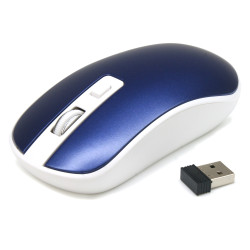 Souris Sans Fil Optique avec Nano Récepteur USB Sens Régl Bleu Nuit