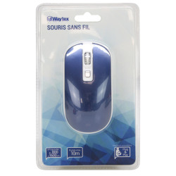 Souris Sans Fil Optique avec Nano Récepteur USB Sens Régl Bleu Nuit
