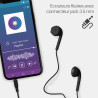 Ecouteurs/Kit main libre avec micro intra-auriculaires Noir