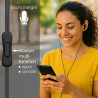 Ecouteurs/Kit main libre avec micro intra-auriculaires Noir