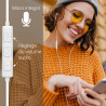 Ecouteurs USB type C Intra-auriculaire Micro et contrôle Blanc