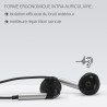 Ecouteurs USB type C Intra-auriculaire Micro et contrôle Noir