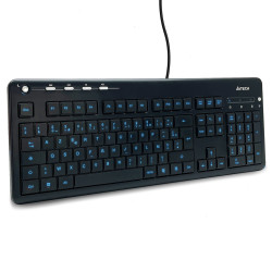 Clavier multimédia rétroéclairé, touches lumineuses, USB