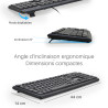 Clavier noir 105 touches USB