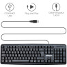 Clavier noir 105 touches USB
