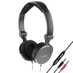 Casque repliable mulitmédia stéréo micro sur fil réglage volume 
