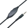 Casque Audio Noir Connexion Jack 3,5mm Volume Réglable Blister