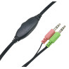 Casque multimédia Jack tour de tête micro sur bras+réglage vol Blist.