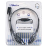 Casque multimédia Jack tour de tête micro sur bras+réglage vol Blist.