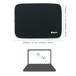 Housse pour Tablette et PC Portable 13-14 pouces Néoprène Noire