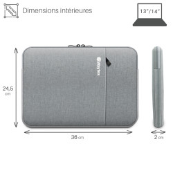 Housse imperméable interieur velour Tablette PC Portable 13-14 pouces