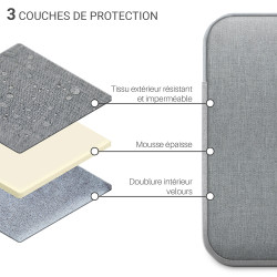 Housse imperméable interieur velour Tablette PC Portable 15,6 pouces