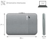 Housse imperméable interieur velour Tablette PC Portable 15,6 pouces