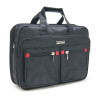 Sacoche Porte Document et PC 15.6  Multi Poches Zippées Nylon Noir