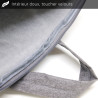 Sacoche élégance ordinateur 15.6'' polyester oxford gris chiné