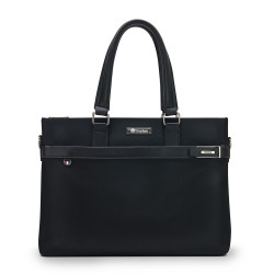 Sacoche affaire ordinateur 14  multi compart polyester et simili cuir