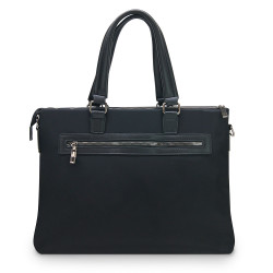 Sacoche affaire ordinateur 14  multi compart polyester et simili cuir
