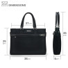 Sacoche affaire ordinateur 14  multi compart polyester et simili cuir