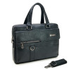 Sacoche buisness ordinateur 15,6  multi comp simili cuir noir