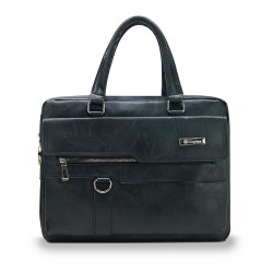 Sacoche buisness ordinateur 15,6  multi comp simili cuir noir