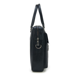 Sacoche buisness ordinateur 15,6  multi comp simili cuir noir