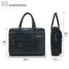 Sacoche buisness ordinateur 15,6  multi comp simili cuir noir