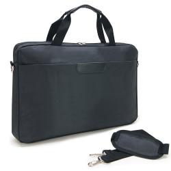 Sacoche Ordinateur 15.6'' Porte Document Multipoches Nylon Noir