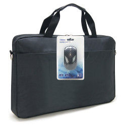 Pack Sacoche et Souris sans fil Noir pour Ordinateur 15,6'' Noir