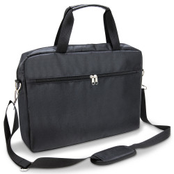 Sacoche Ordinateur 17,3'' Porte Document Multipoches Nylon Noir