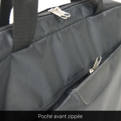 Sacoche Ordinateur 17,3'' Porte Document Multipoches Nylon Noir