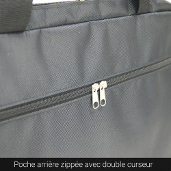 Sacoche Ordinateur 17,3'' Porte Document Multipoches Nylon Noir