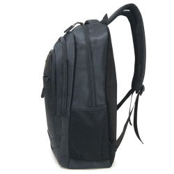 Sac à Dos 17'' Polyester Satiné Elégant Multi Poches Gros volume Noir