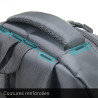 Sac à Dos 17'' Polyester Satiné Elégant Multi Poches Gros volume Noir