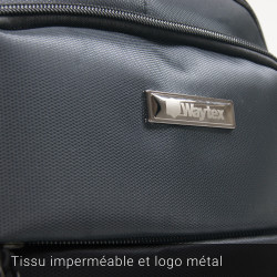 Sac à Dos 17'' Polyester Satiné Elégant Multi Poches Gros volume Noir