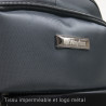 Sac à Dos 17'' Polyester Satiné Elégant Multi Poches Gros volume Noir
