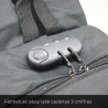 Sac à Dos Sécurité 15,6'' Serrure Antivol Port USB Passant Ecouteurs