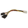 Câble alimentation en Y 1x Molex 4 pins vers 2 x SATA 0.16m