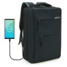 Sac à Dos Urbain XL 15,6 Pouces Polyester Oxford Multipoches USB Noir