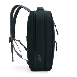 Sac à Dos Urbain XL 15,6 Pouces Polyester Oxford Multipoches USB Noir