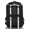 Sac à Dos Urbain XL 15,6 Pouces Polyester Oxford Multipoches USB Noir