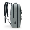 Sac à Dos Urbain XL 15,6 Pouces Polyester Oxford Multipoches USB Gris