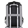 Sac à Dos Urbain XL 15,6 Pouces Polyester Oxford Multipoches USB Gris
