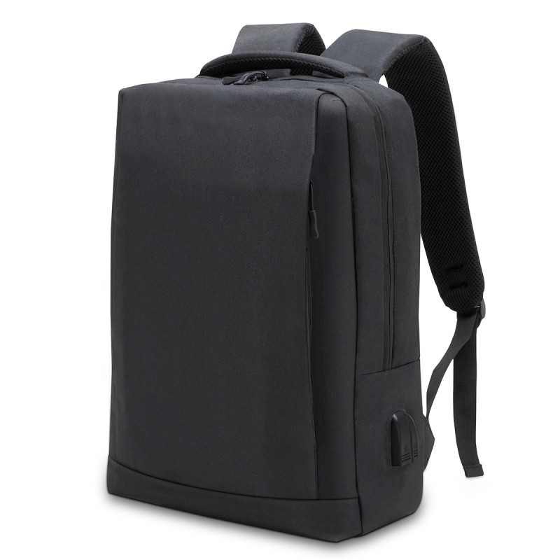 Sac à dos ordinateur 15,6’’ rectangle prise USB et Jack audio -Noir