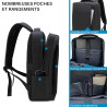 Sac à dos ordinateur 15,6’’ rectangle prise USB et Jack audio -Noir