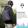Sac à dos ordinateur 15,6’’ rectangle prise USB et Jack audio -Noir