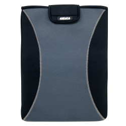 Housse pour PC portable 15  fermet scratch néoprène Noir Gris