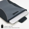 Housse pour PC portable 15  fermet scratch néoprène Noir Gris